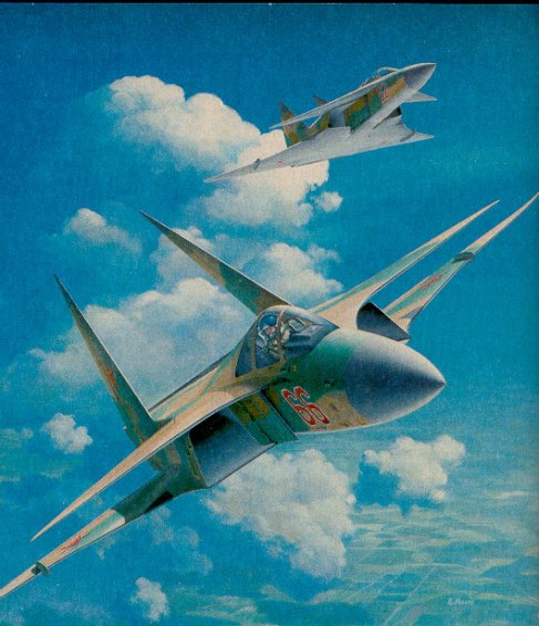 ImageWard's MiG-2000 featured inward canting fins. Another popular '80s idea for stealth aircraft, possibly stemming from leaked information on Lockheed's 'Have Blue'.