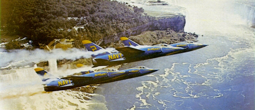 F11Fs_Blue_Angels_over_Niagara_Falls_c1957