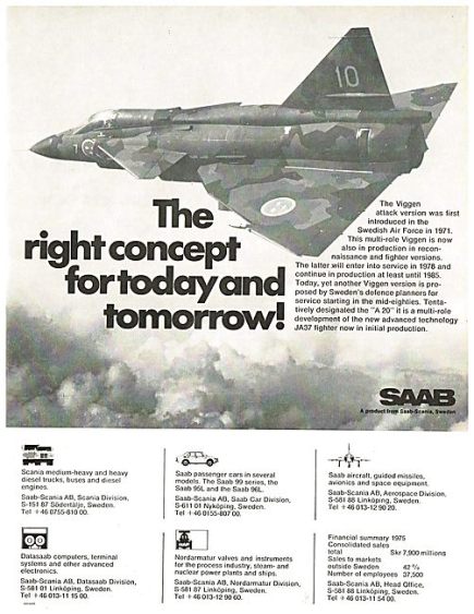 Aircraft Manufacturers-SAAB-1976-5218