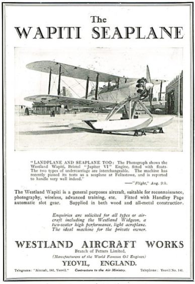 Aircraft Manufacturers-Westland-1928-6434